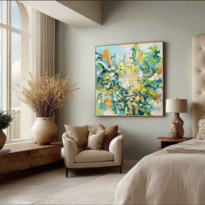 BOTANICAL WHIRL: Abstract Impressionist Floral Painting