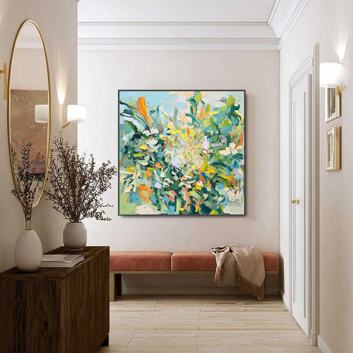 BOTANICAL WHIRL: Abstract Impressionist Floral Painting