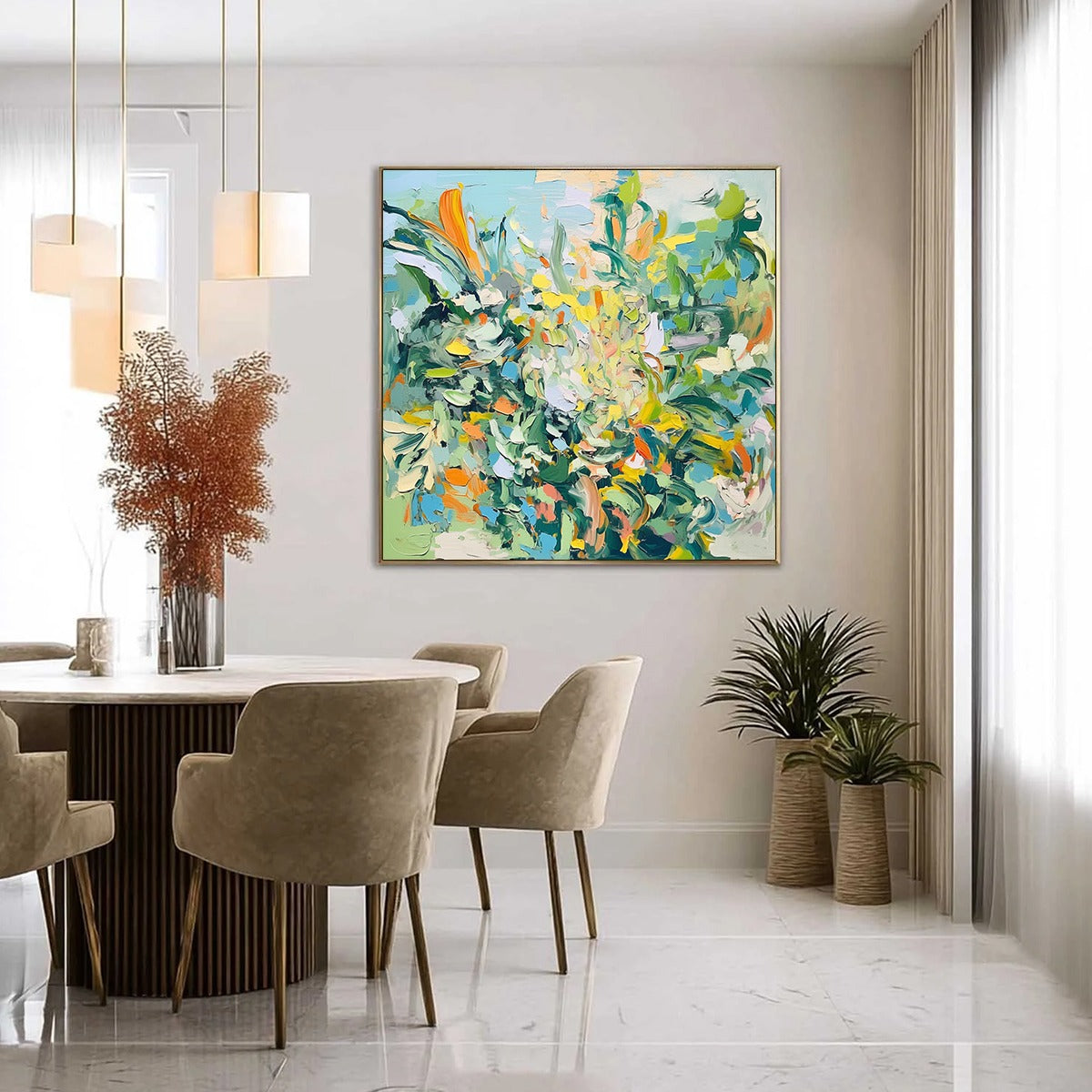 BOTANICAL WHIRL: Abstract Impressionist Floral Painting