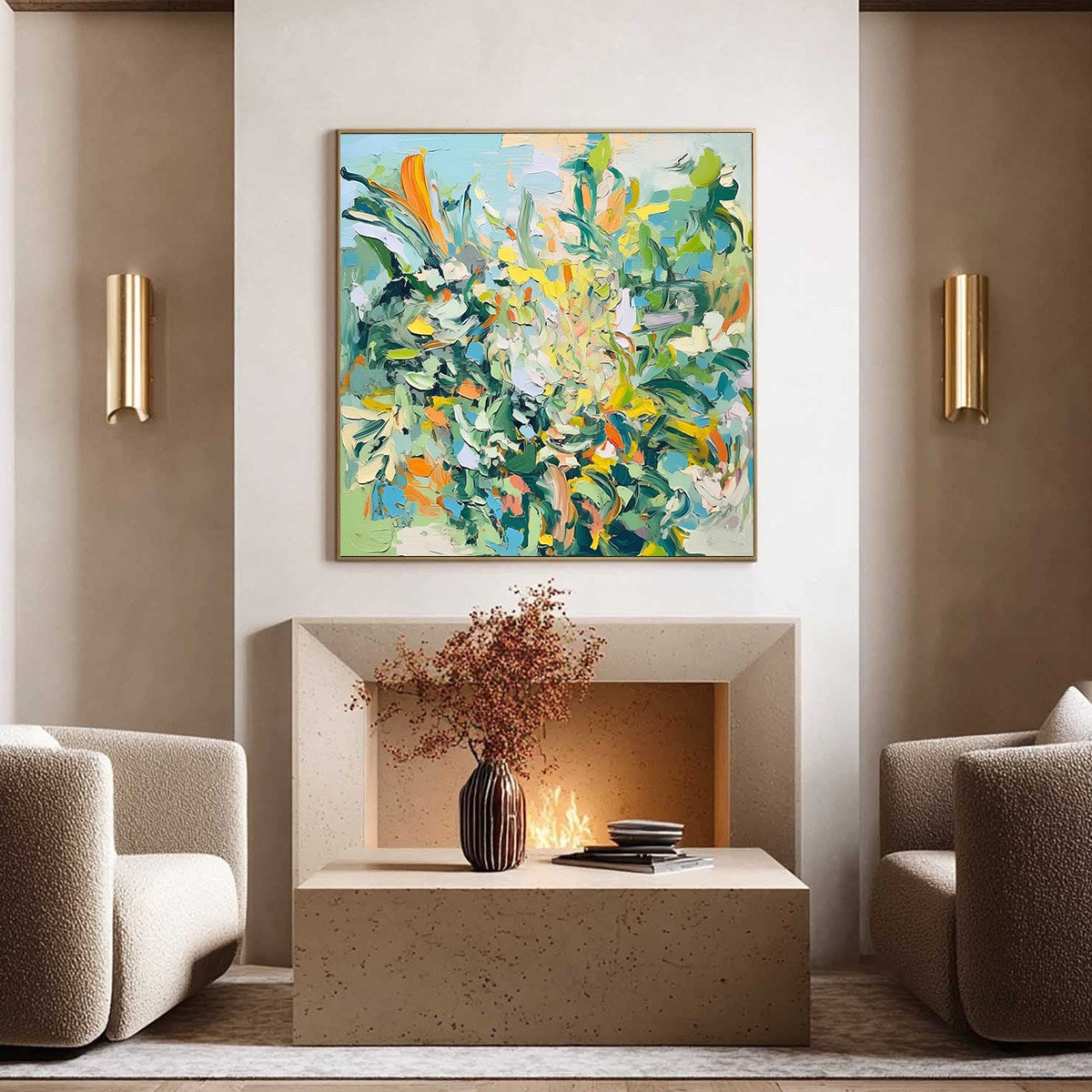 BOTANICAL WHIRL: Abstract Impressionist Floral Painting