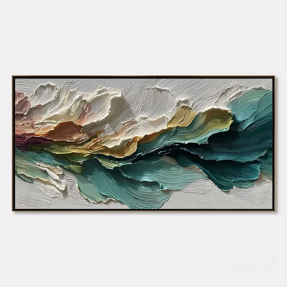 CANYON RHYTHM: Large Textured Abstract Impasto Landscape Painting