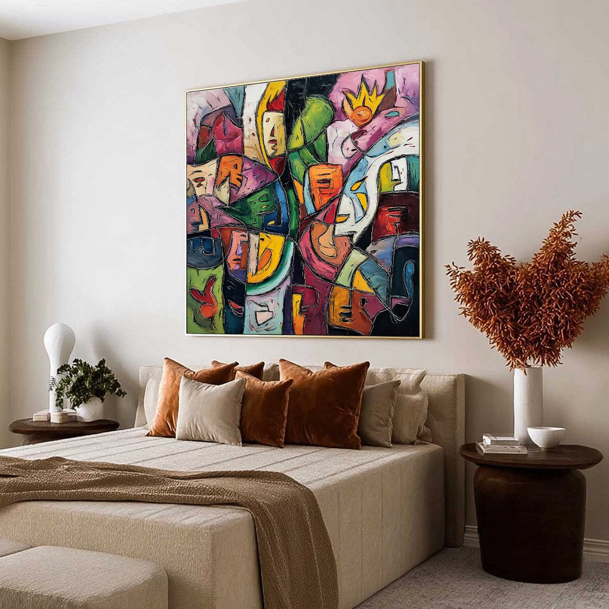 CARNIVAL OF SOULS: Large Colorful Abstract Figurative Wall Art