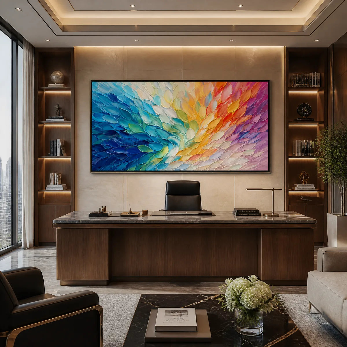 CARNIVAL WINGS: Colorful Wing Abstract Painting