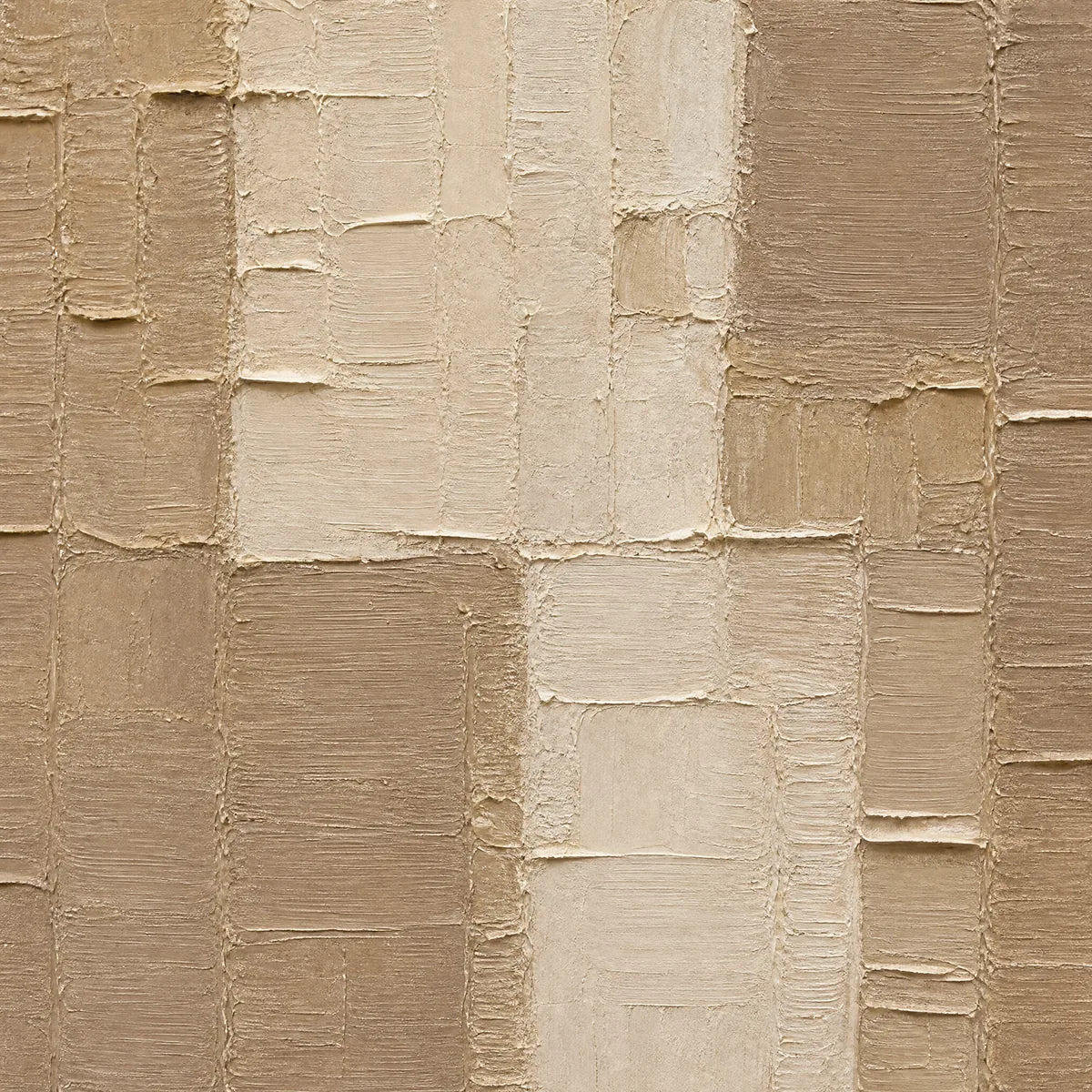 CARVED SAND: Beige Relief Texture Vertical Painting