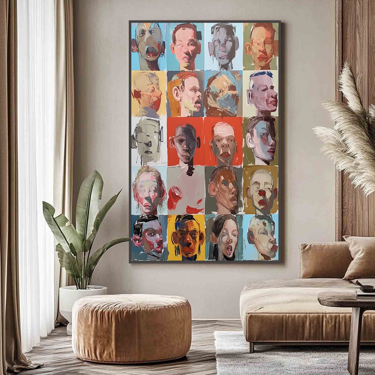 CHORUS OF FACES: Expressive, Textured Portrait Series