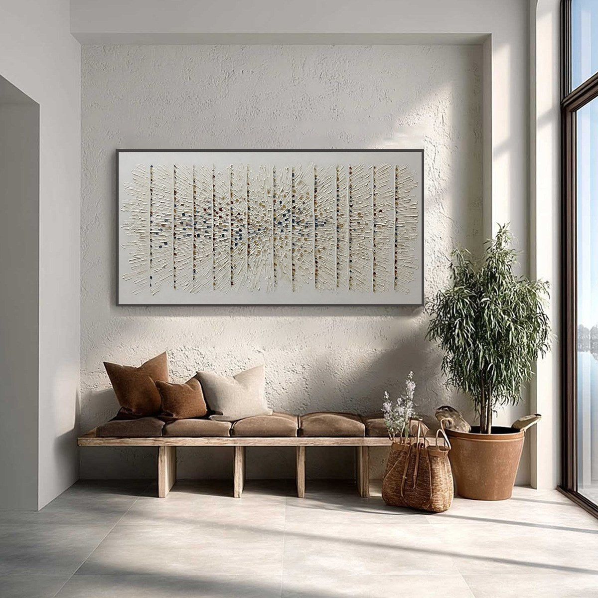 CHROMA PULSE: Textured Wabi Sabi Abstract Painting
