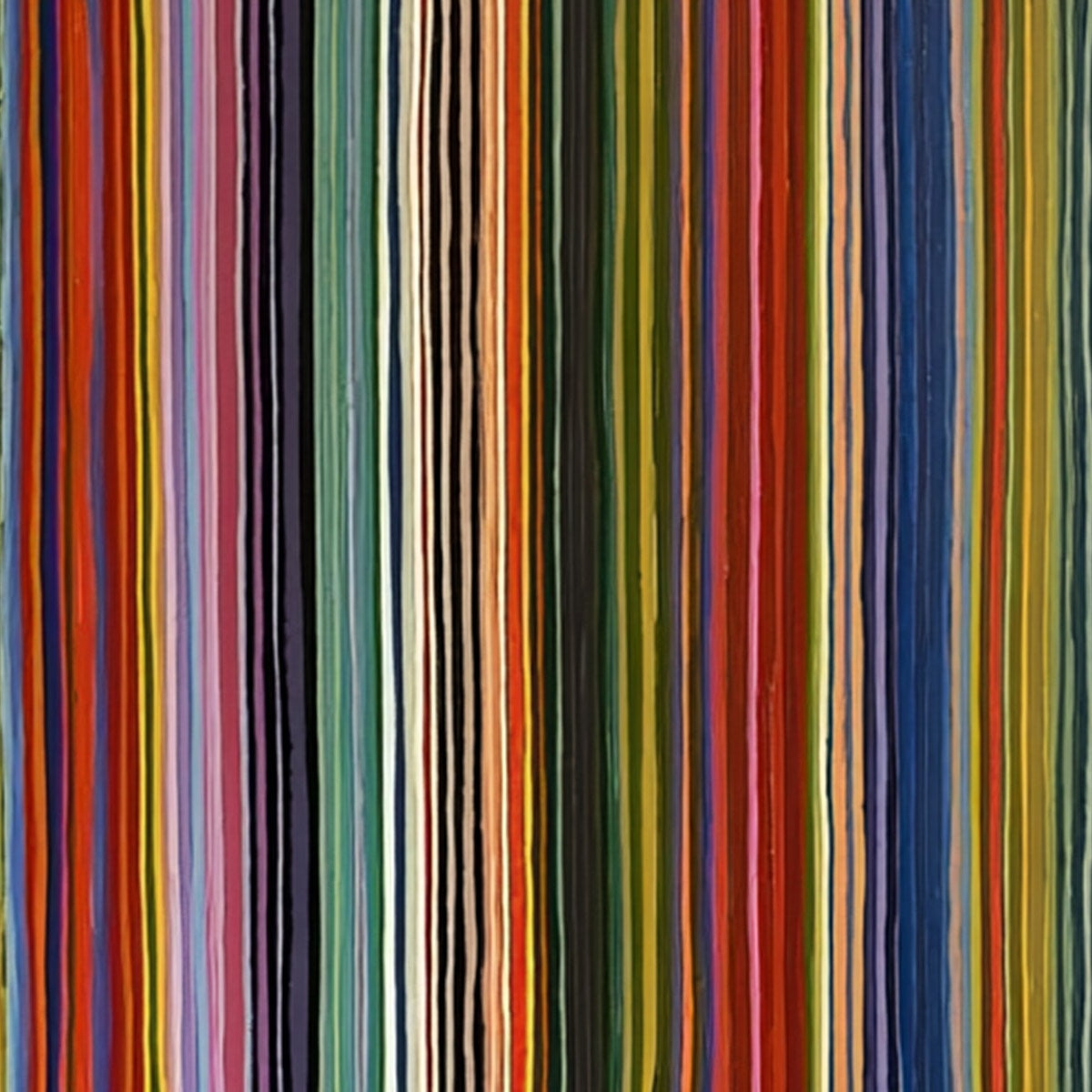 CHROMATIC CASCADE: Colorful Vertical Abstract Painting with Flowing Lines