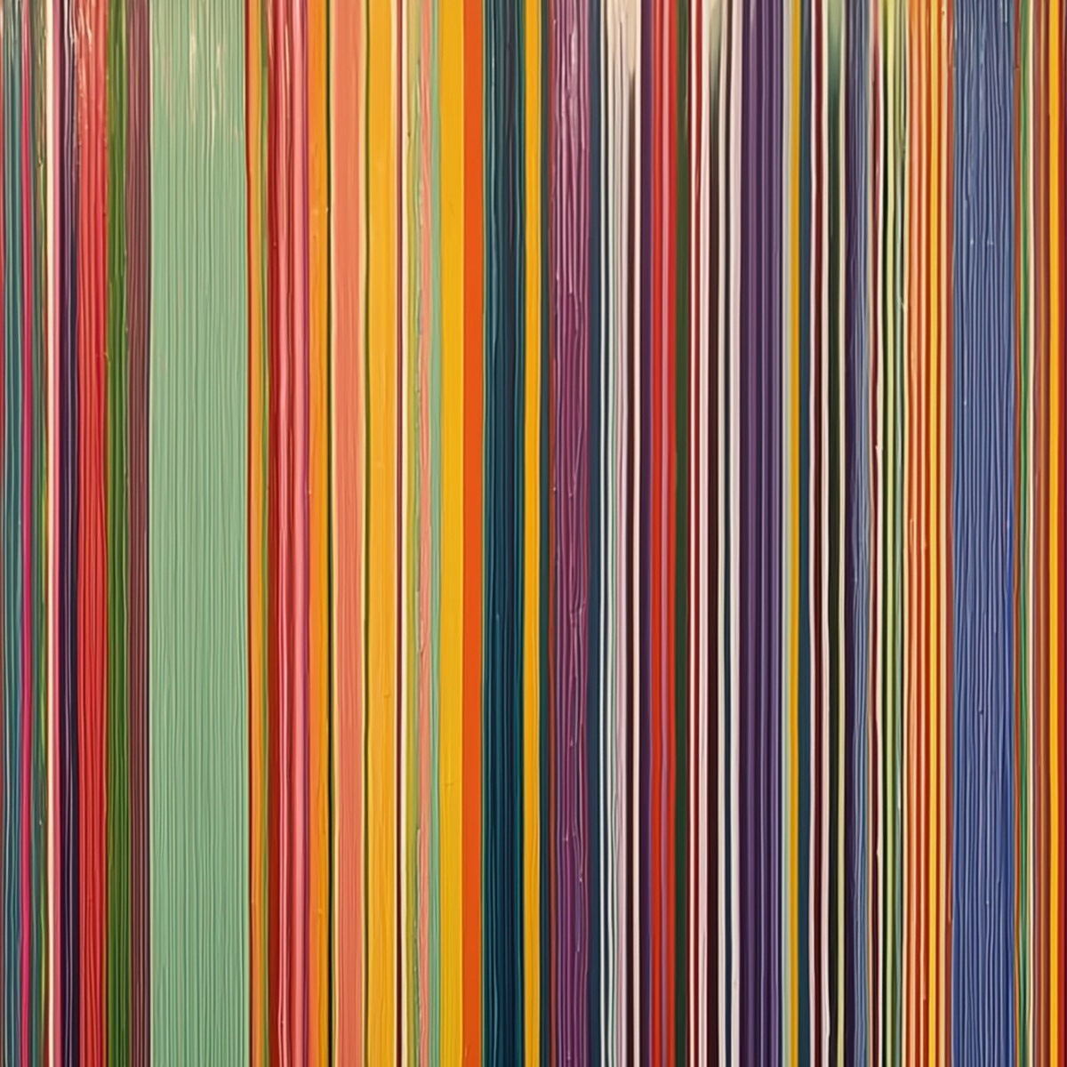 CHROMATIC CASCADE: Vibrant Textured Vertical Abstract Color Painting