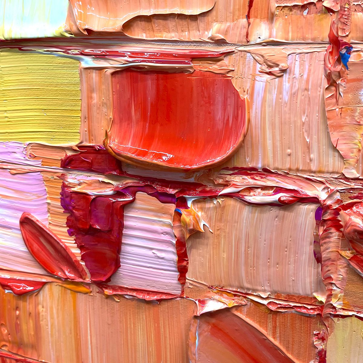 Chroma Flow: Original Textured Abstract Impasto Oil Painting - Colorful Modern Wall Art