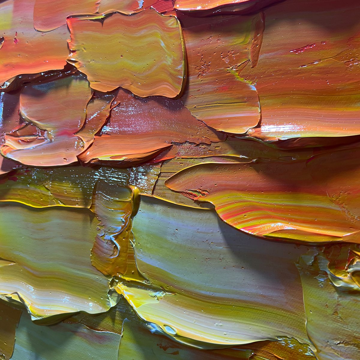 CHROMA FLOW: Textured Abstract Impasto Oil Painting