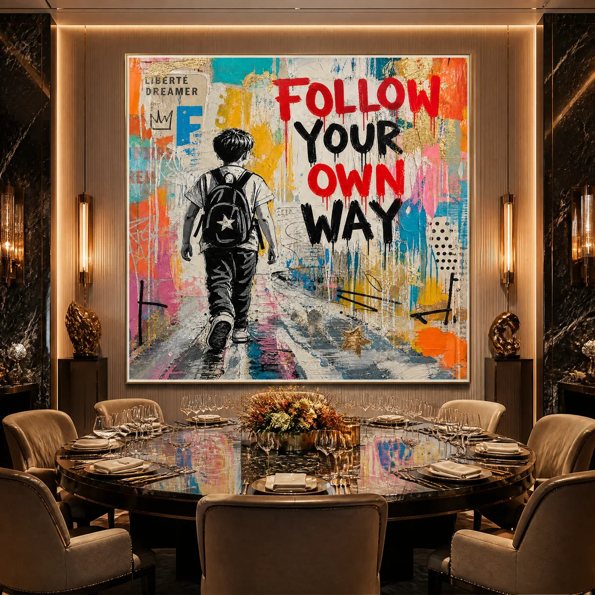 CITY COURAGE: Urban Pop Art Inspirational Painting
