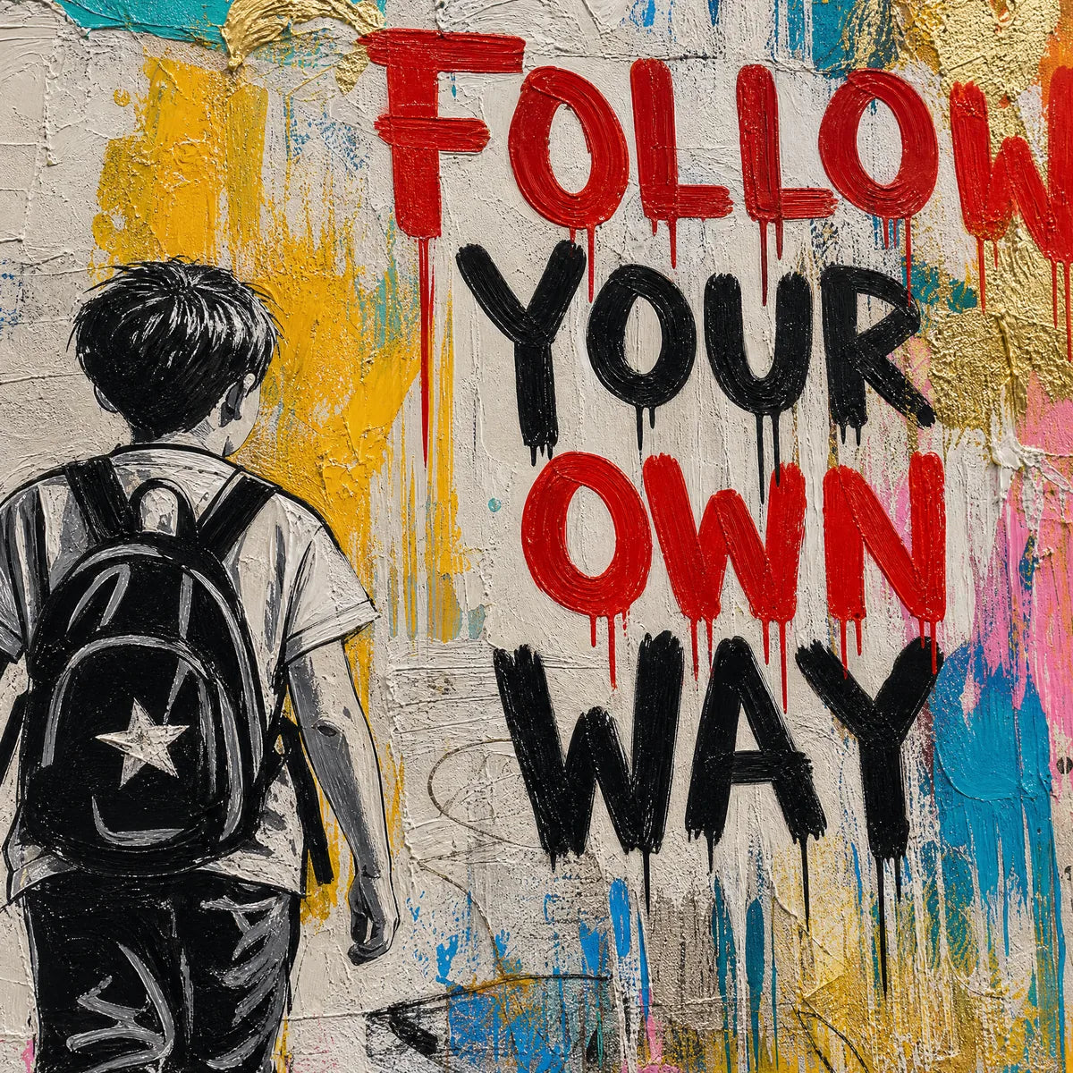 CITY COURAGE: Urban Pop Art Inspirational Painting