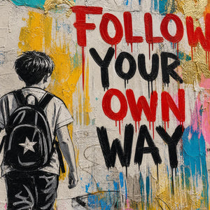 CITY COURAGE: Urban Pop Art Inspirational Painting