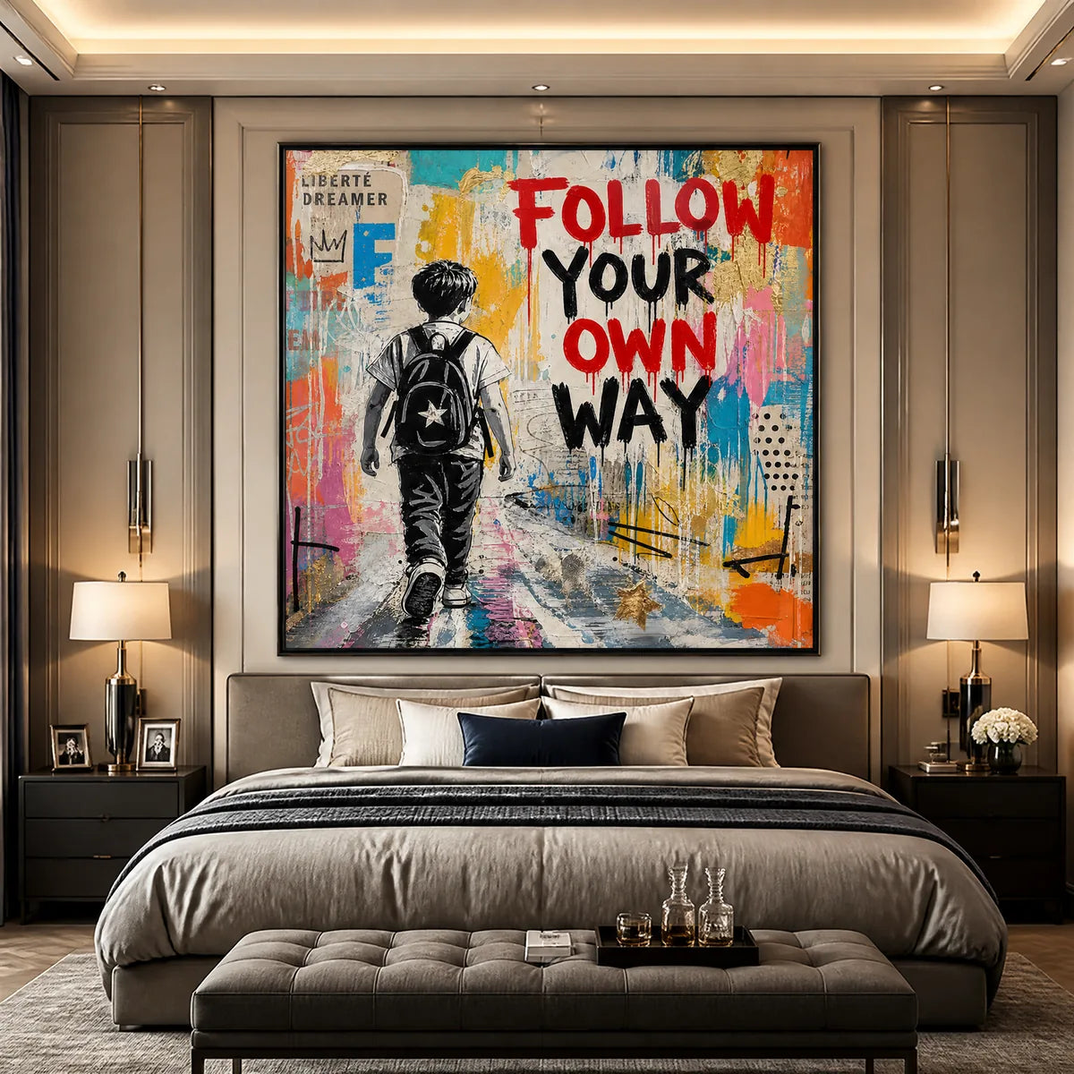 CITY COURAGE: Urban Pop Art Inspirational Painting