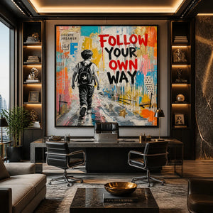 CITY COURAGE: Urban Pop Art Inspirational Painting