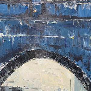 City Lights: Original Impressionistic Cityscape Bridge Oil Painting - Urban Wall Art Decor
