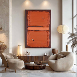 CLAY COURT Textured Minimalist Tennis Match Oil Painting