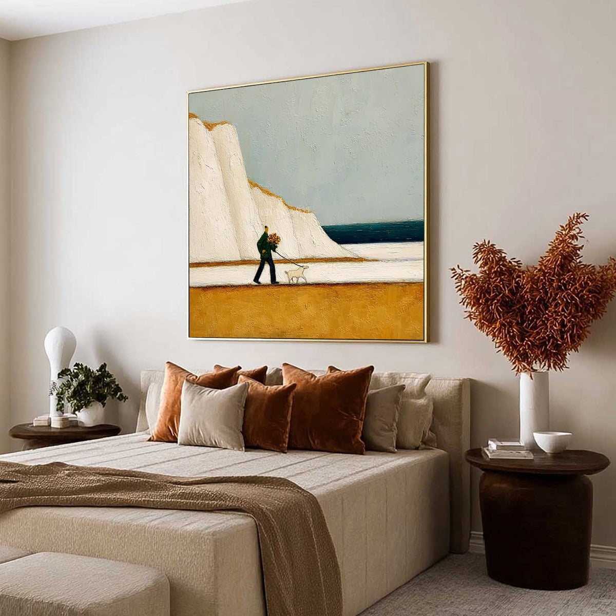 COASTAL DEVOTION: Textured Wabi Sabi Seascape Oil Painting