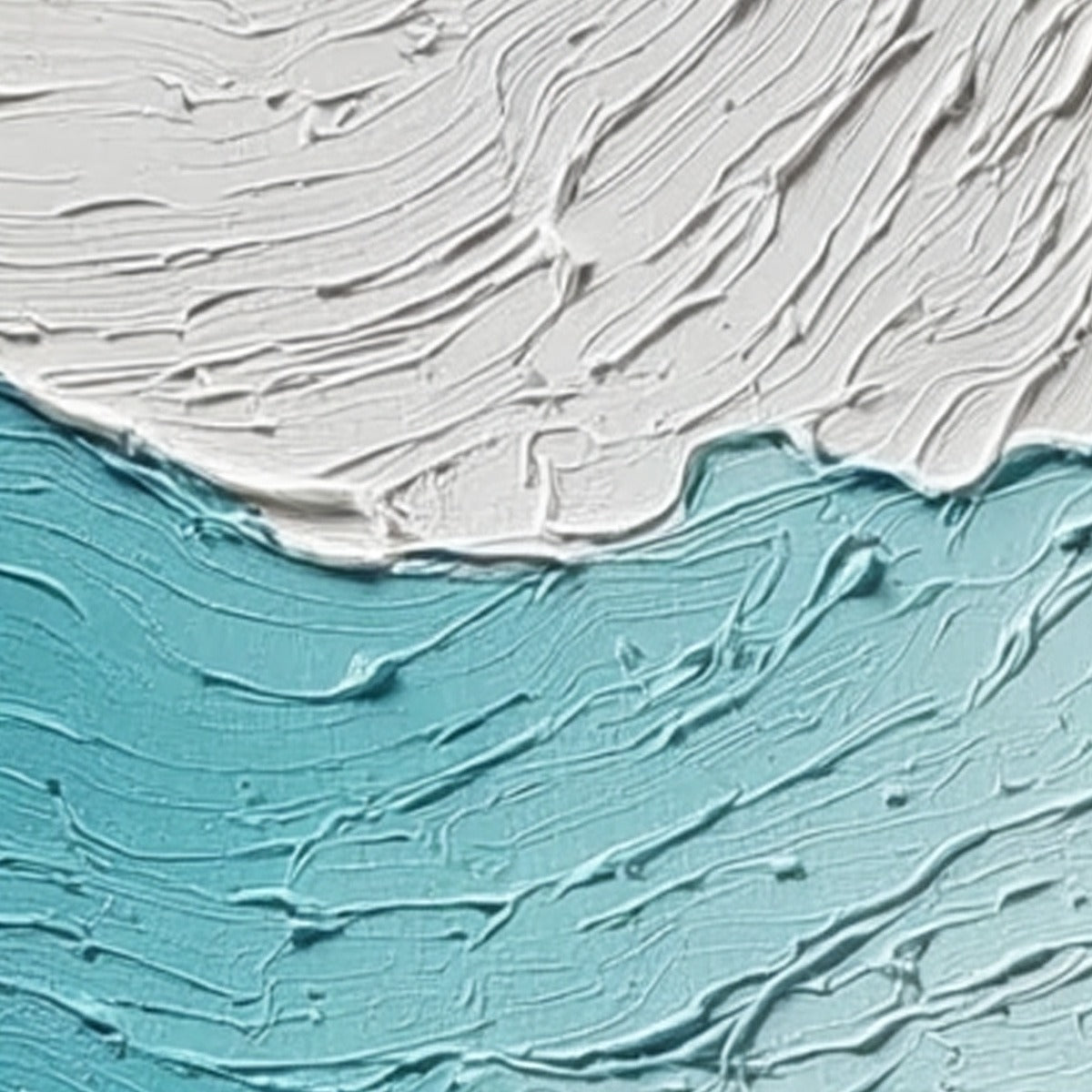 Original handmade textured impasto abstract ocean wave painting set, coastal wall art