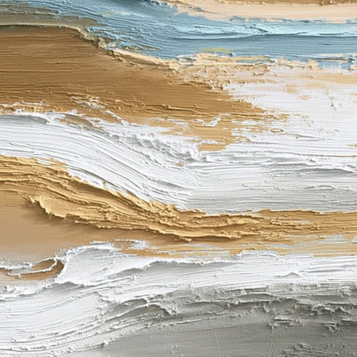 Original handmade abstract textured coastal landscape oil painting wall art