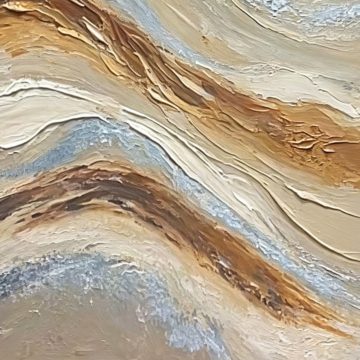 Handmade original textured abstract oil painting 'Coastal Drift', Wabi Sabi.