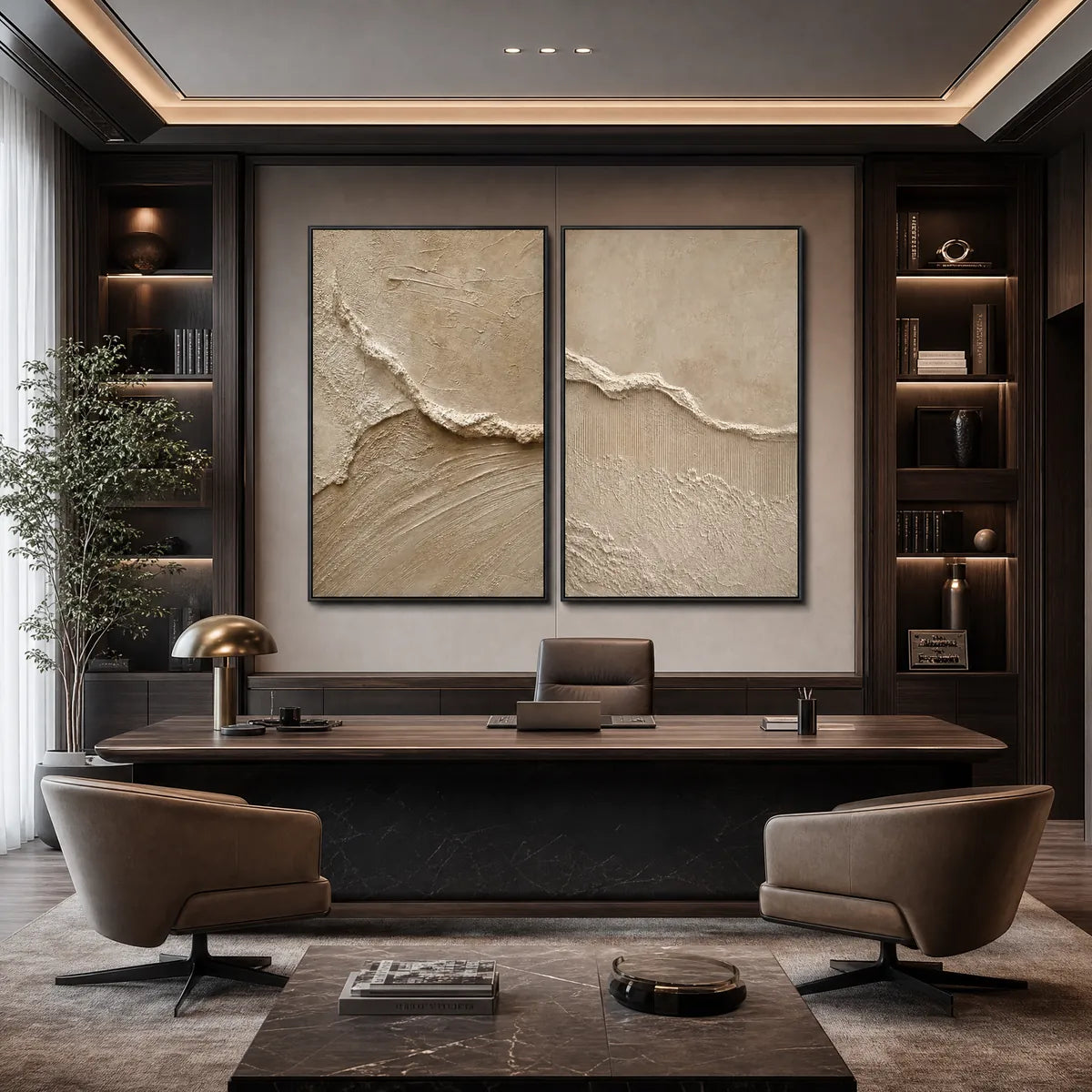 COASTAL DRIFT: Wabi Sabi Inspired Textured Abstract Painting Set