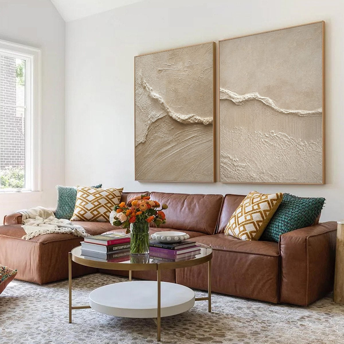 COASTAL DRIFT: Wabi Sabi Inspired Textured Abstract Painting Set