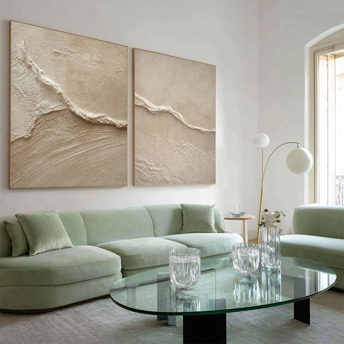 COASTAL DRIFT: Wabi Sabi Inspired Textured Abstract Painting Set