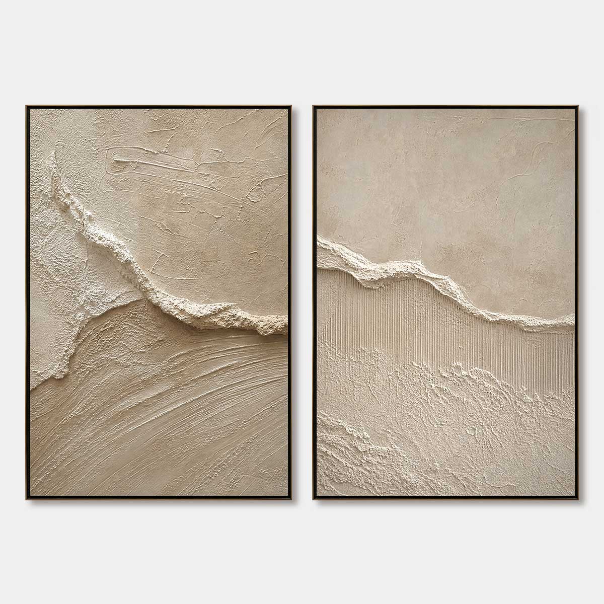 COASTAL DRIFT: Wabi Sabi Inspired Textured Abstract Painting Set