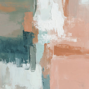 COASTAL ECHOES: Muted Tones Abstract Landscape Painting