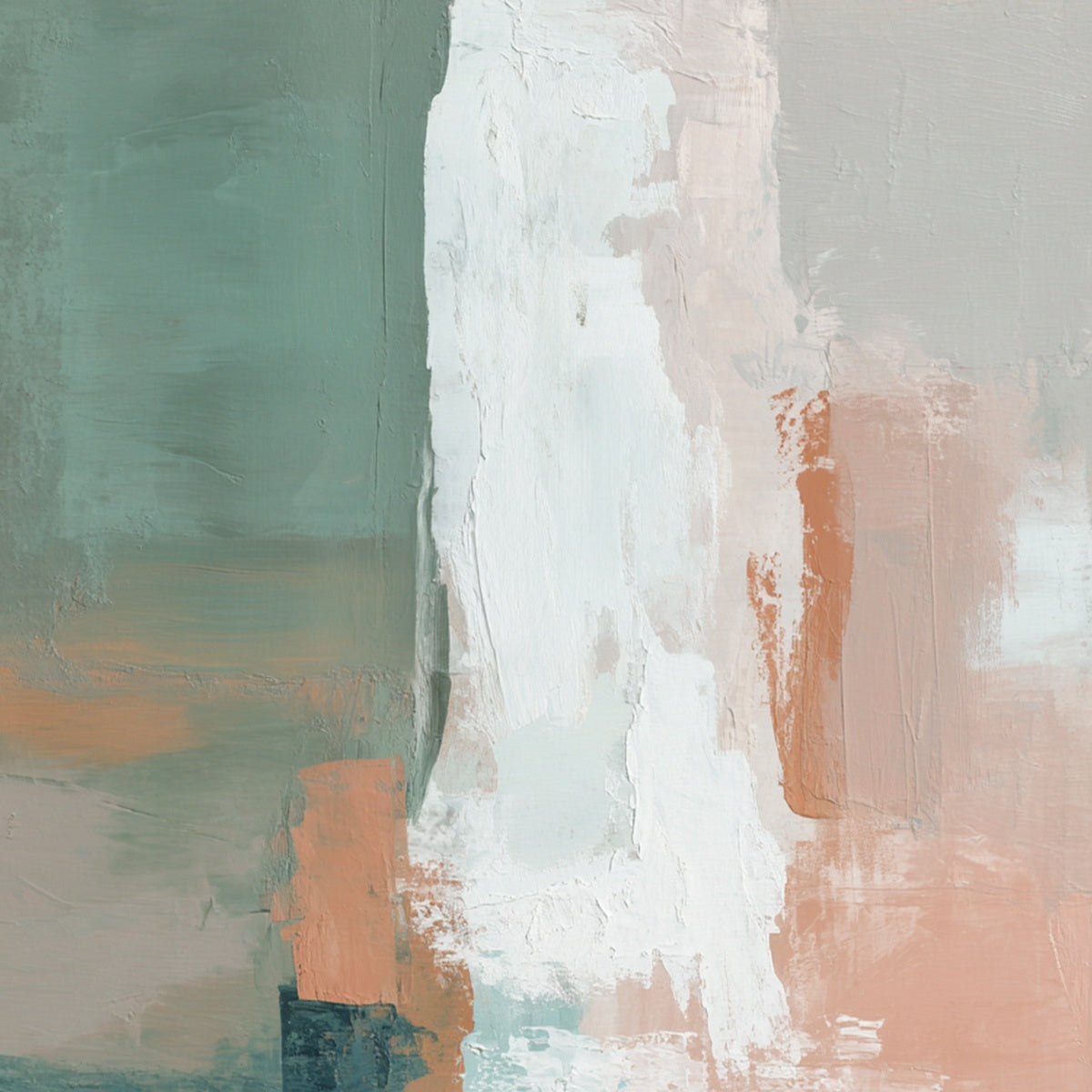 COASTAL ECHOES: Muted Tones Abstract Landscape Painting