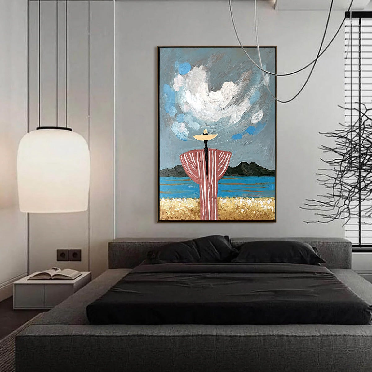 COASTAL REVERIE: Expressive Figurative Beach Landscape Painting