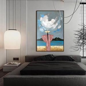 COASTAL REVERIE: Expressive Figurative Beach Landscape Painting