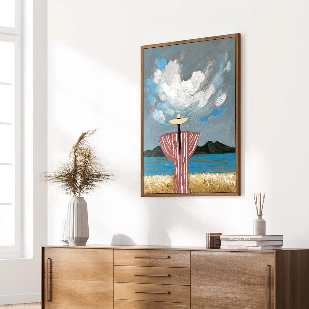 COASTAL REVERIE: Expressive Figurative Beach Landscape Painting