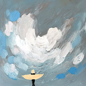 COASTAL REVERIE: Expressive Figurative Beach Landscape Painting