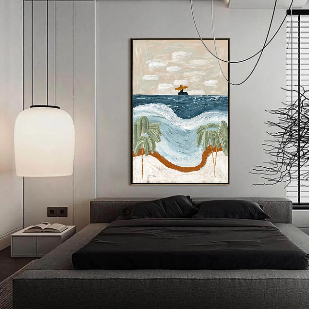 COASTAL REVERIE: Textured Wabi Sabi Style Beach & Sea Painting