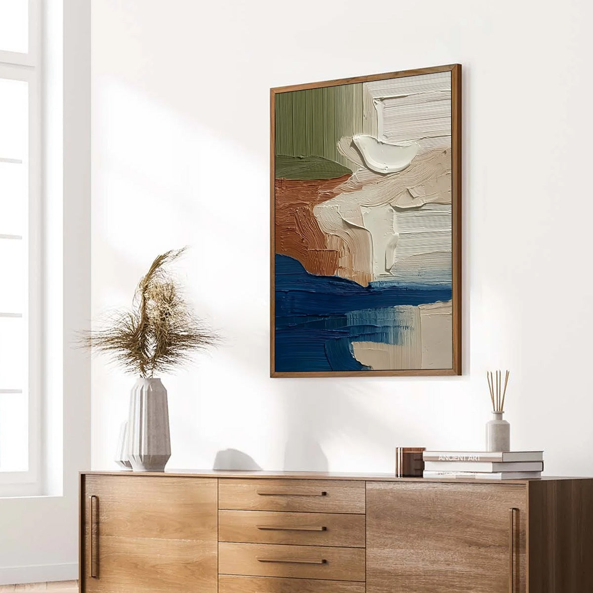 COASTAL STRATA: Textured Wabi Sabi Abstract Seascape Painting