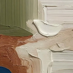 COASTAL STRATA: Textured Wabi Sabi Abstract Seascape Painting