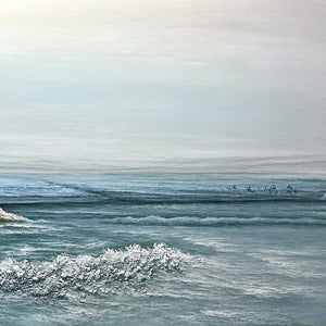 Tranquil Beach Landscape Oil Painting