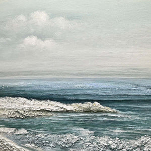 Tranquil Beach Landscape Oil Painting