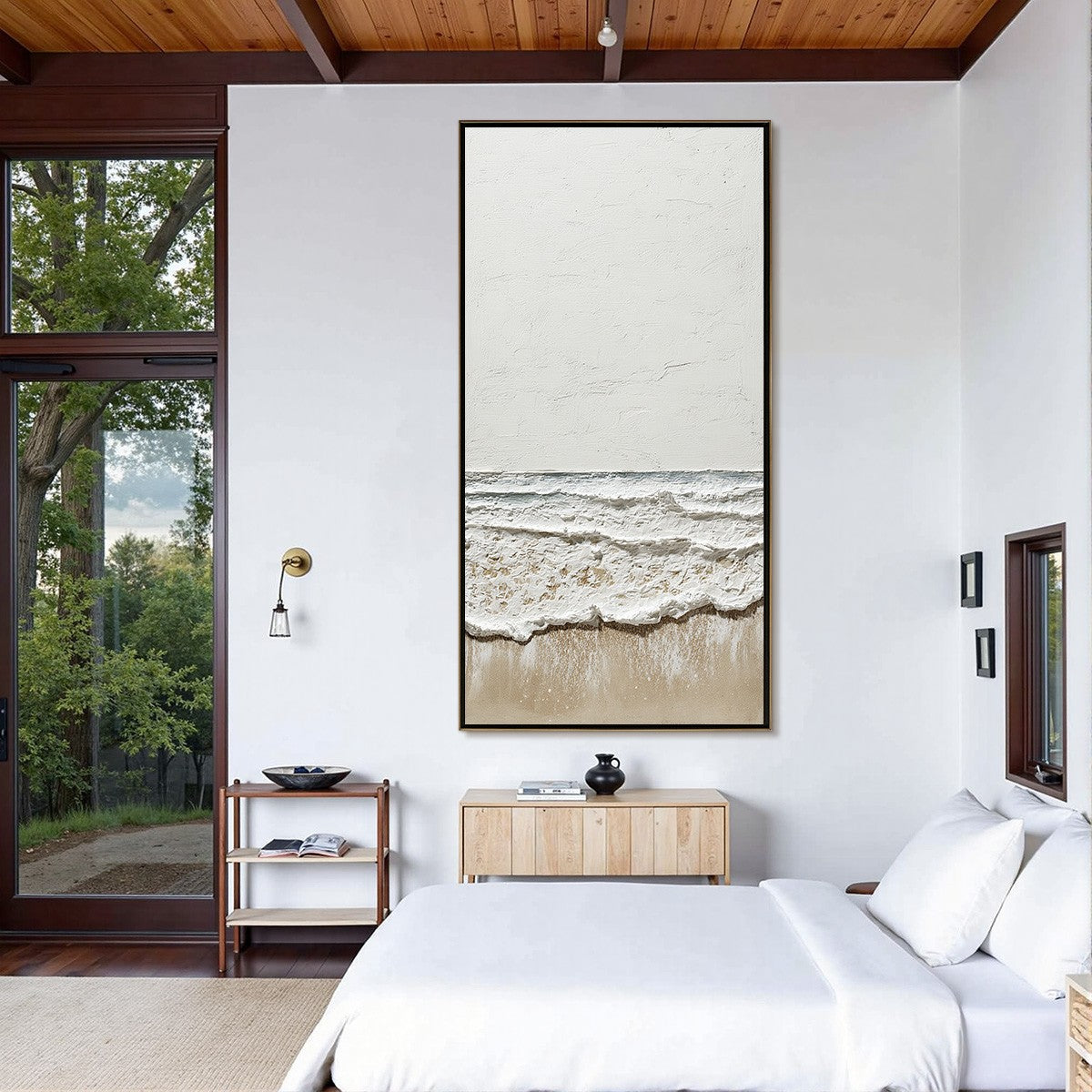 COASTAL WHISPER: Textured Minimalist Wabi Sabi Beach Painting