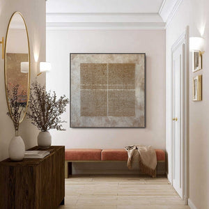 CODEX: Large Square Textured Minimalist Abstract Painting