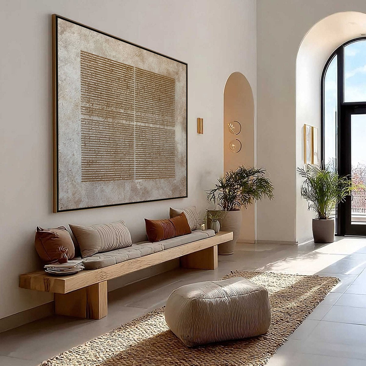 CODEX: Large Square Textured Minimalist Abstract Painting