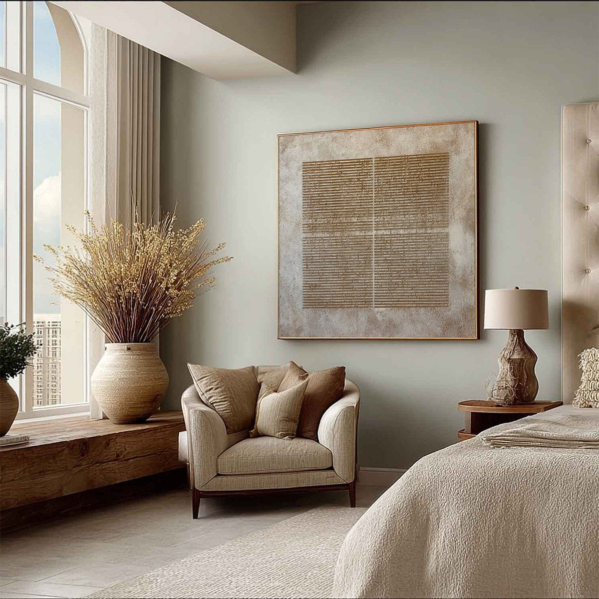 CODEX: Large Square Textured Minimalist Abstract Painting