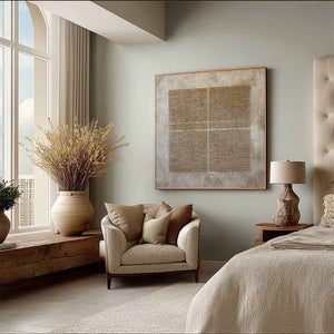 CODEX: Large Square Textured Minimalist Abstract Painting