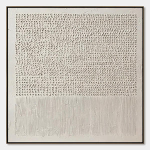 CODEX OF CALM: Large Square Textured Wabi Sabi Abstract Painting