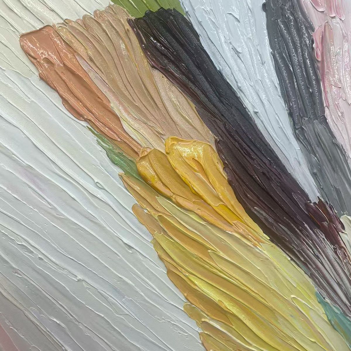 COLORFUL RIDGE: Textured Abstract Painting, Colorful Wall Art, Vertical Canvas, Impasto Decor