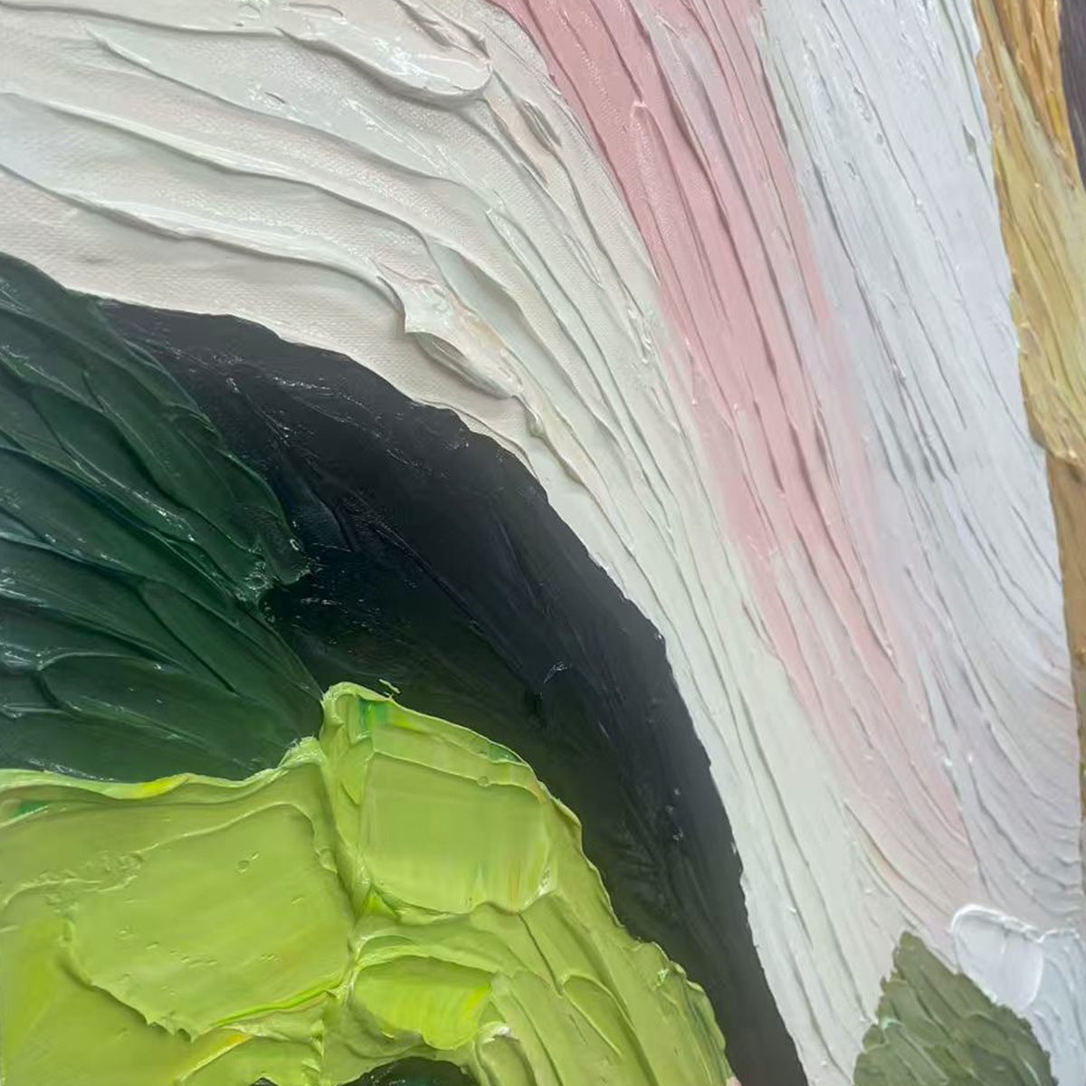 COLORFUL RIDGE: Textured Abstract Painting, Colorful Wall Art, Vertical Canvas, Impasto Decor