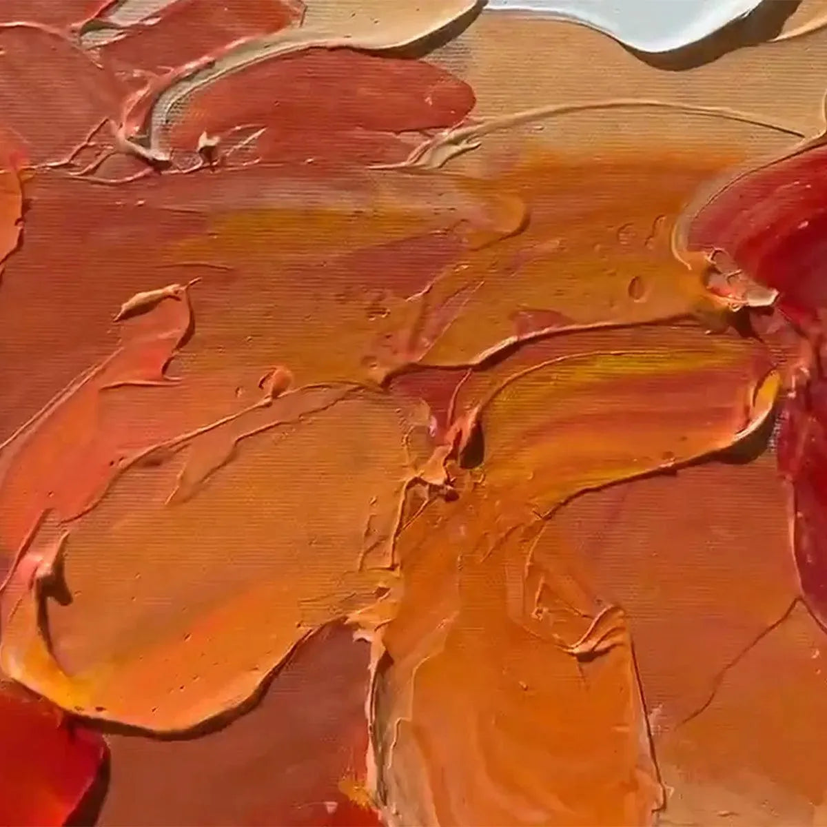 Textured Abstract Painting, Impasto Wall Art, Square Canvas, Modern Decor