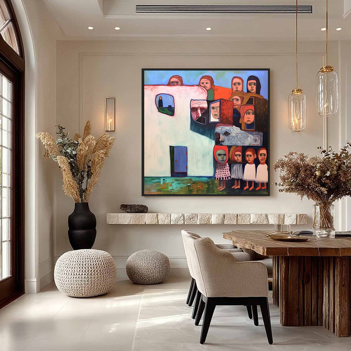 COMMUNITY OF SOULS: Colorful Figurative Portrait Painting